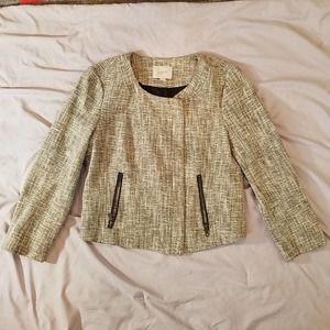 LOFT Gray Textured Blazer